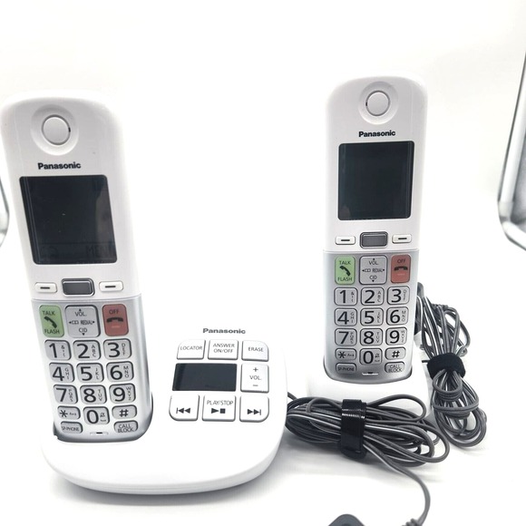 Panasonic Cordless 2 Phone  Large Display‎ & Big Buttons Caller ID KX-TGU432W - Picture 7 of 14